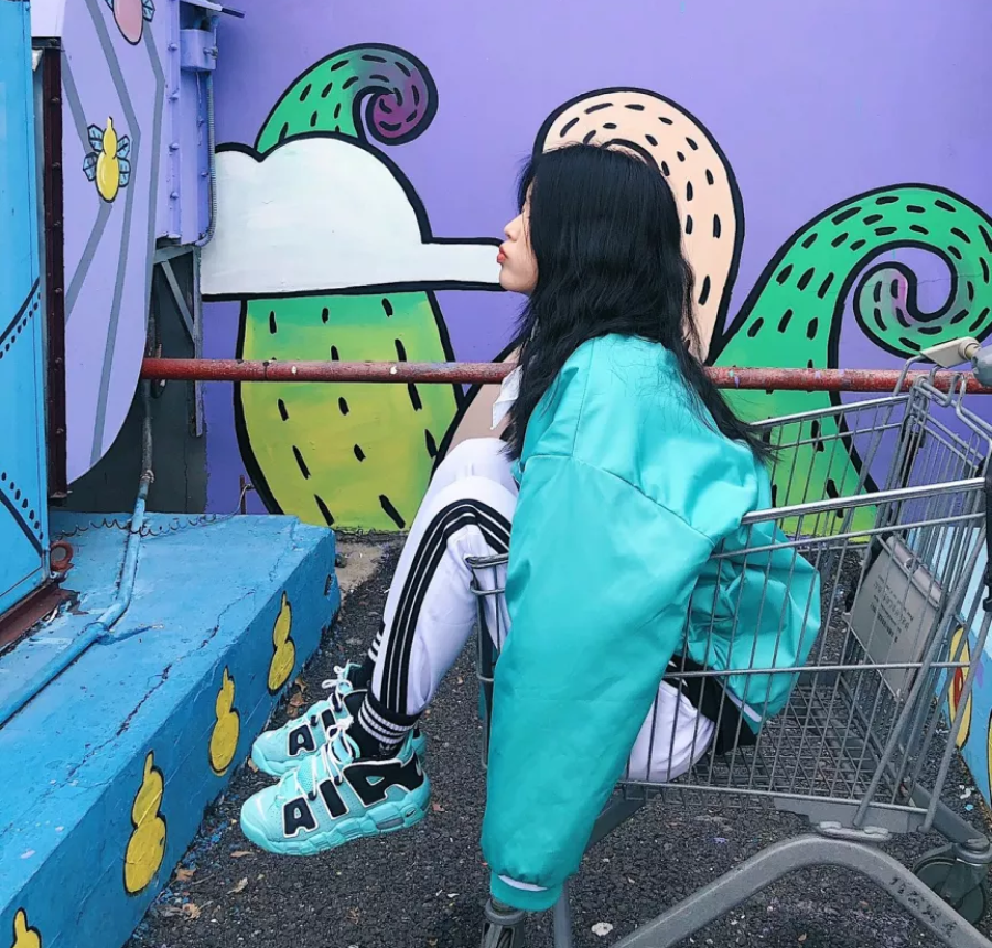 Giày Nike Air More Uptempo GS 'Light Aqua' 415082-403 - Ảnh 5