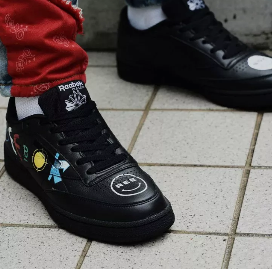 Giày Reebok BlackEyePatch x Club C 85 'Black' FY3074 - Ảnh 3