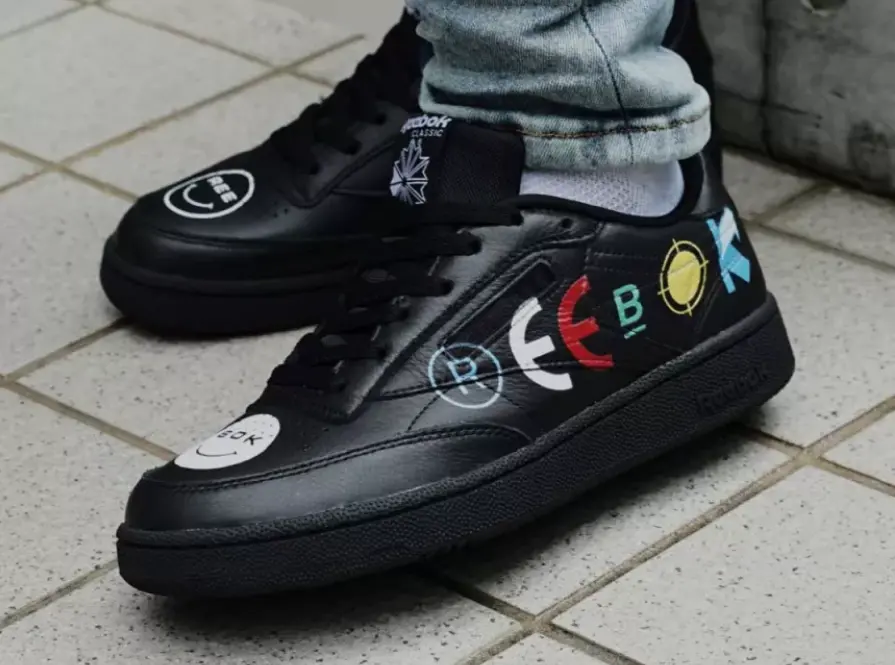 Alternative view of Giày Reebok BlackEyePatch x Club C 85 'Black' FY3074