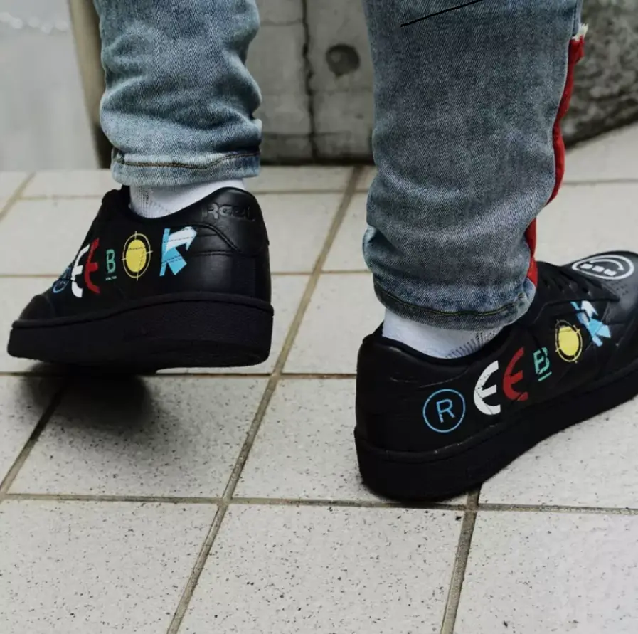 Giày Reebok BlackEyePatch x Club C 85 'Black' FY3074 - Ảnh 4