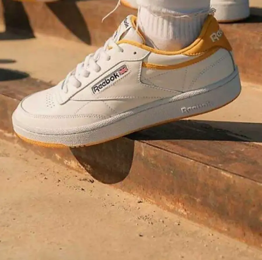 Giày Reebok Club C 85 35th Anniversary 'White Fierce Gold' FX3373 - Ảnh 4