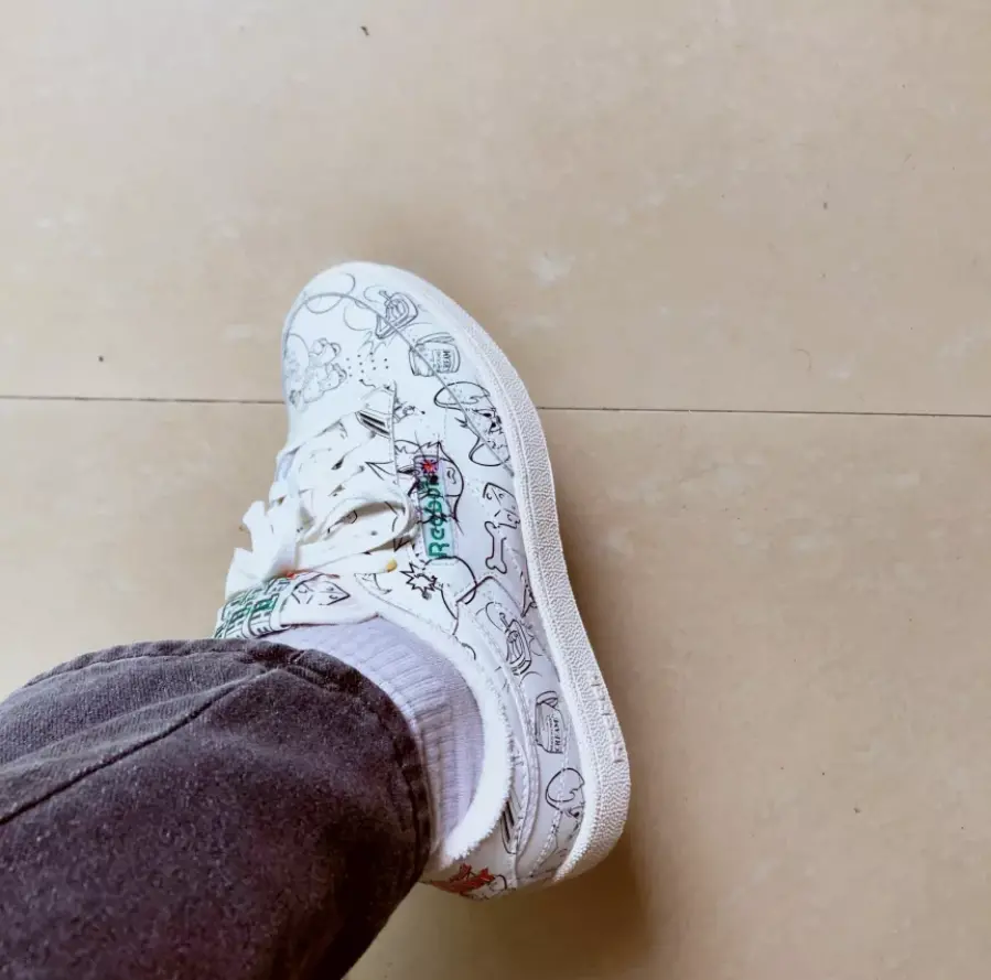 Giày Reebok Tom & Jerry x Club C 'Sketch' FX4011 - Ảnh 3