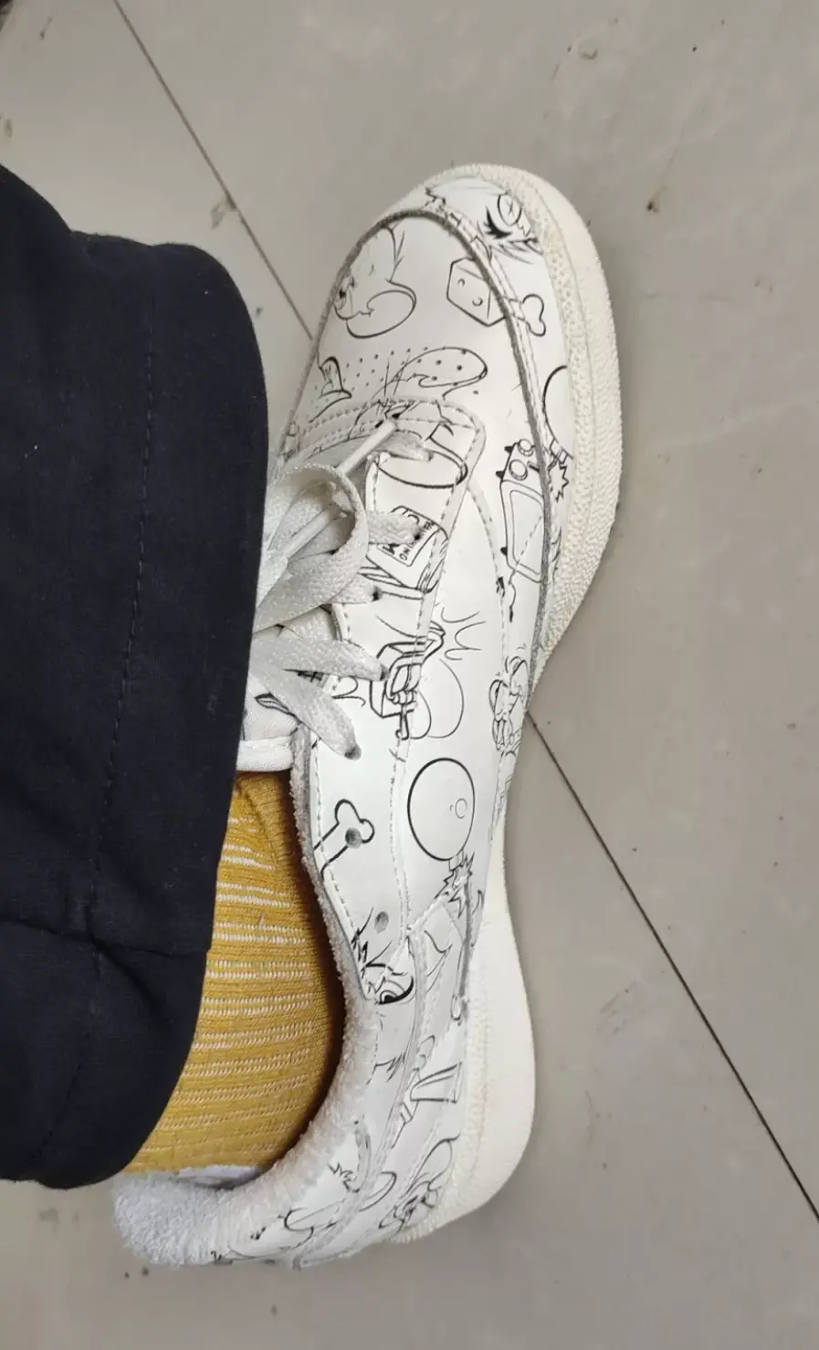 Giày Reebok Tom & Jerry x Club C 'Sketch' FX4011 - Ảnh 4