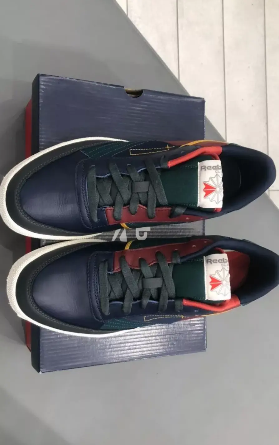 Giày Reebok Club C 85 'Vector Navy Forest Green Rich Red' FY7499 - Ảnh 5
