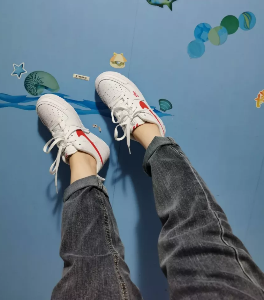 Giày Nike Air Force 1 GS White University Red CZ4203-100 - Ảnh 4