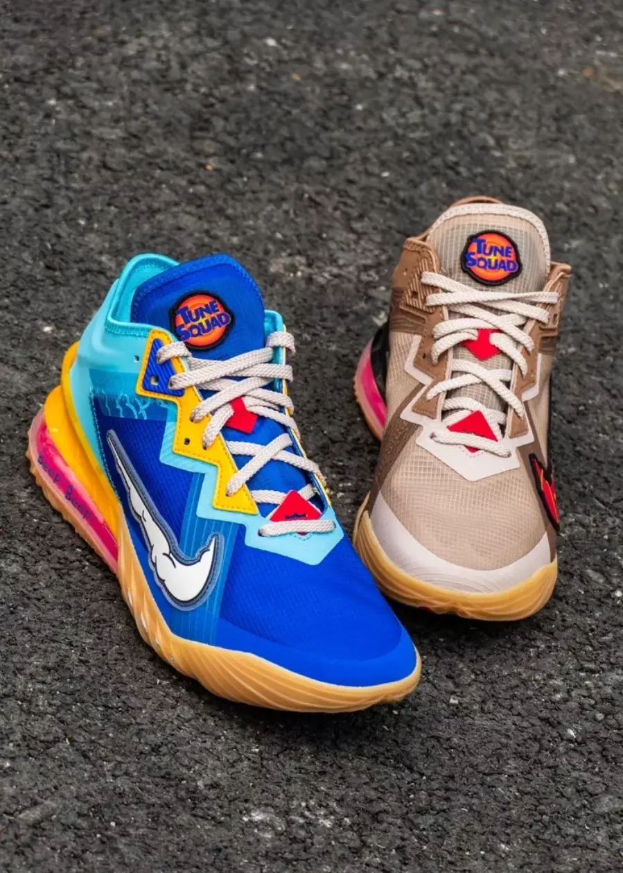 Giày Nike Space Jam x LeBron 18 Low GS 'Wile E. x Roadrunner' DJ3760-401 - Ảnh 4