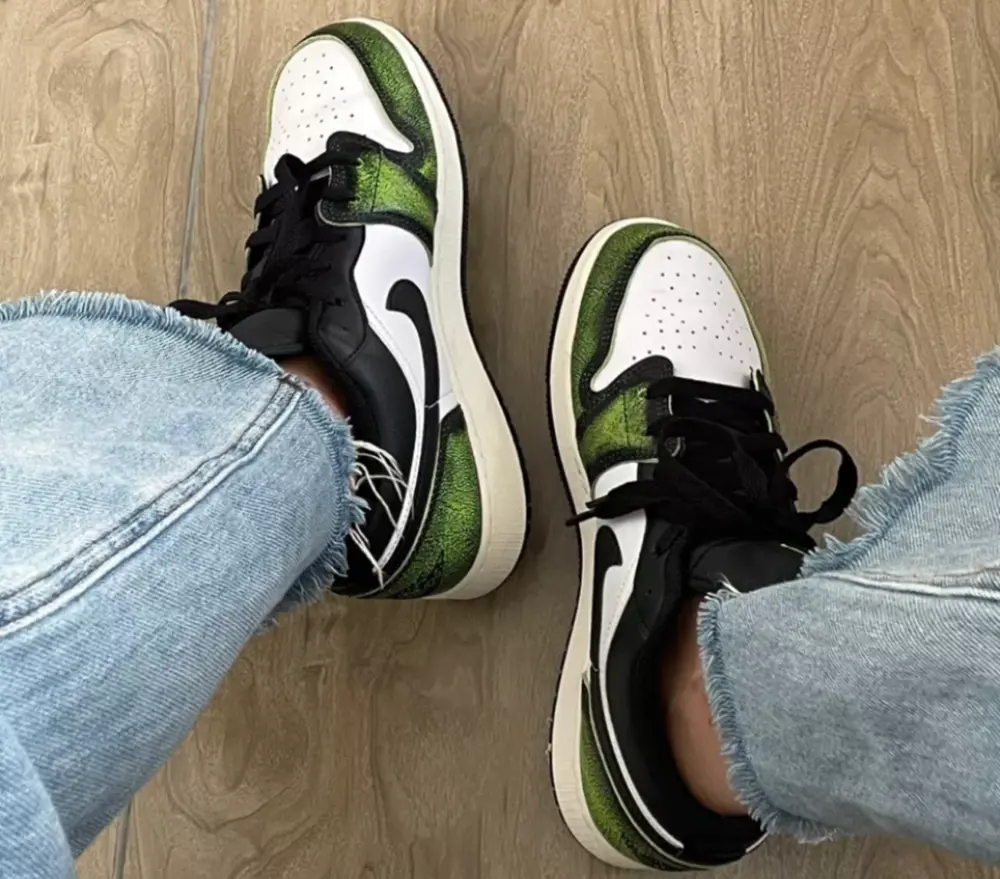 Giày Nike Air Jordan 1 Low Wear Away 'Electric Green' DN3705-003 - Ảnh 4