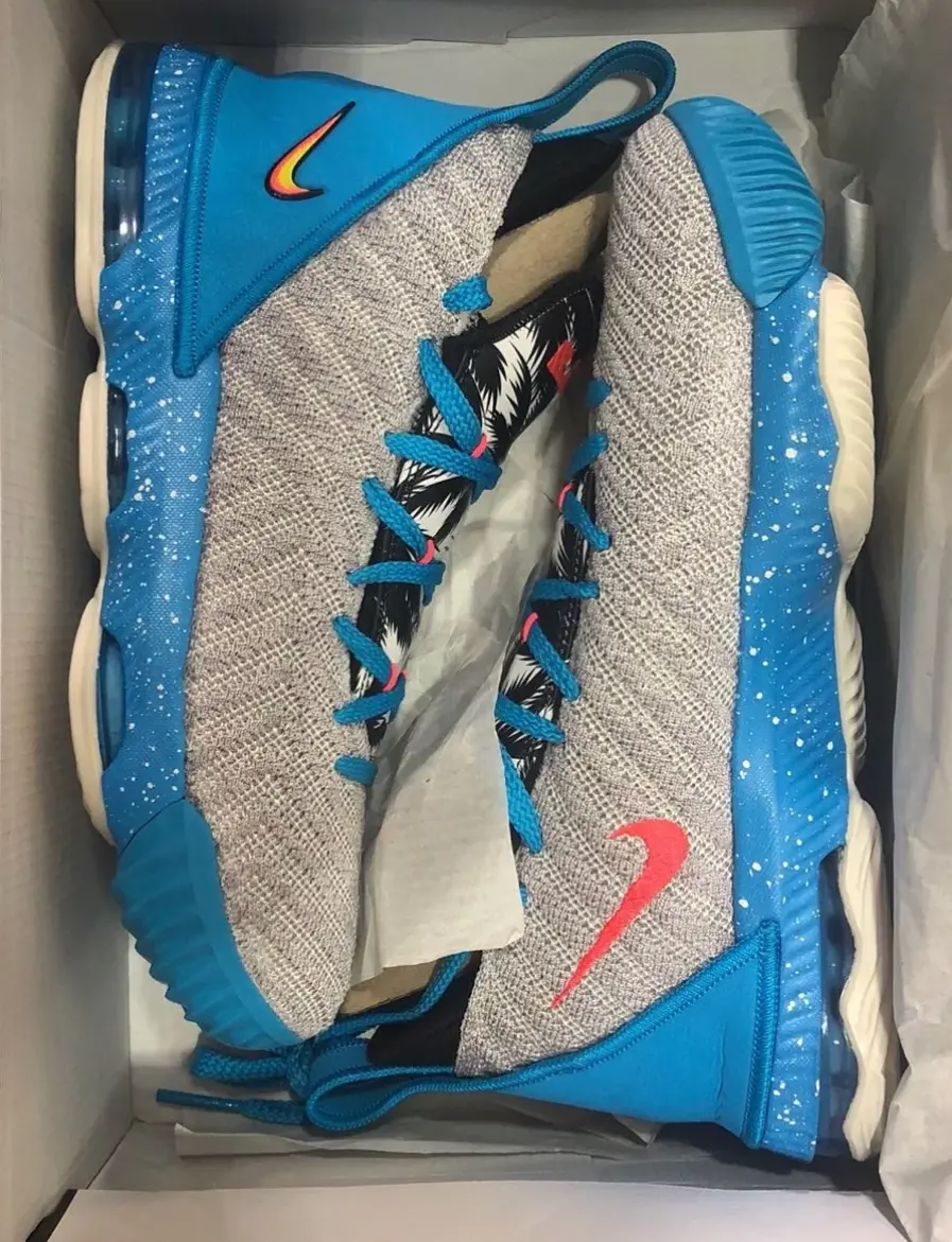 Giày Nike LeBron 16 GS 'South Beach' AQ2465-076 - Ảnh 4