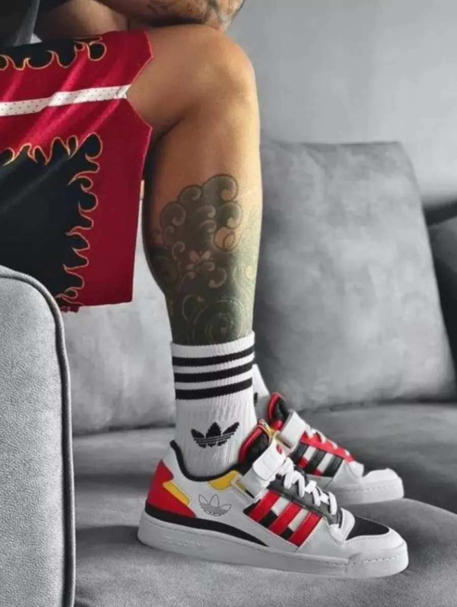 Alternative view of Giày Adidas Forum Low 'White Legend Ink Red' GZ9112