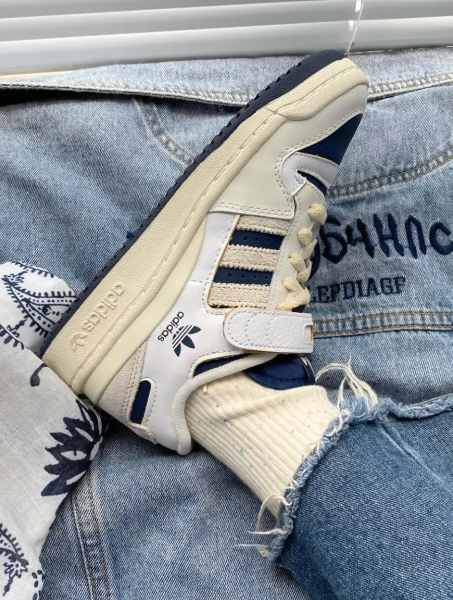 Giày Adidas Forum 84 Low 'Off White Collegiate Navy' GZ6427 - Ảnh 5