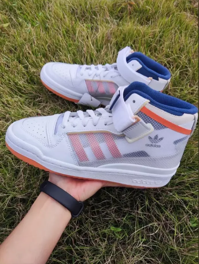 Alternative view of Giày Adidas Forum Mid TT 'White Acid Orange' FY4707
