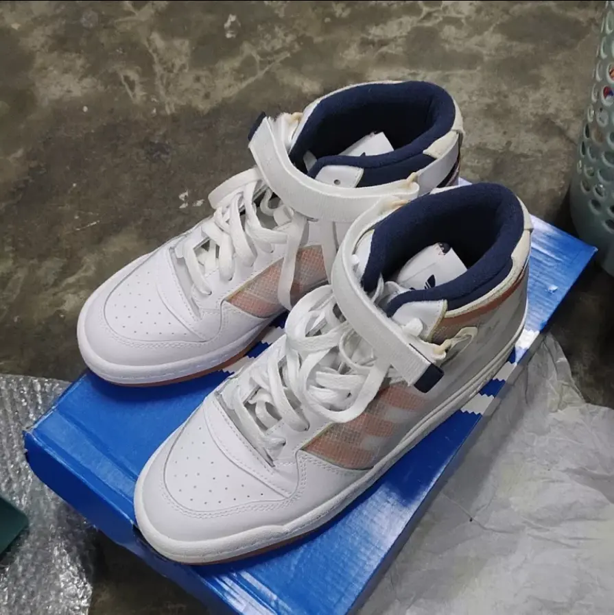 Giày Adidas Forum Mid TT 'White Acid Orange' FY4707 - Ảnh 4