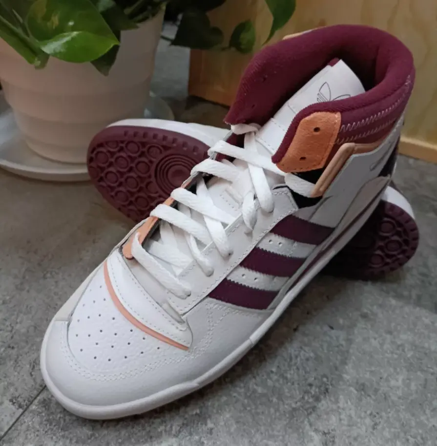 Giày Adidas Forum Exhibit Mid 'Cloud White Victory Crimson Ambient Blush' H01920 - Ảnh 4