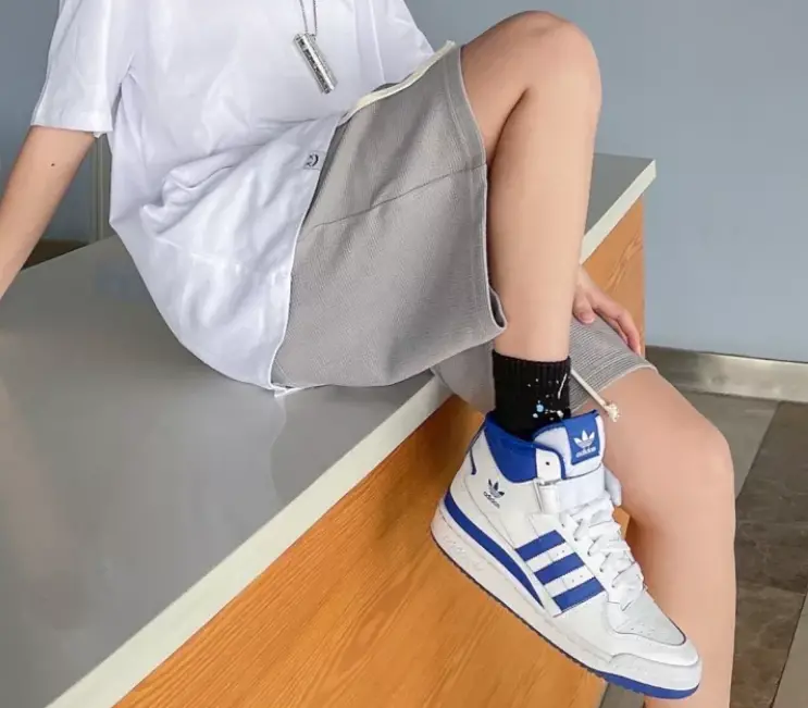 Giày Adidas Forum Mid Shoes 'Blue White' FZ2085 - Ảnh 5
