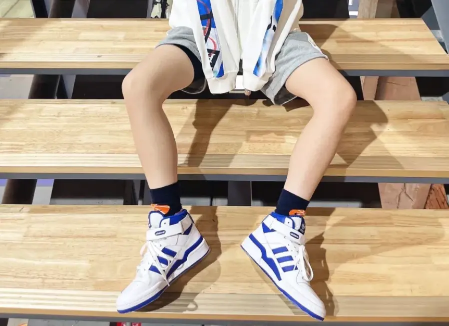 Alternative view of Giày Adidas Forum Mid Shoes 'Blue White' FZ2085
