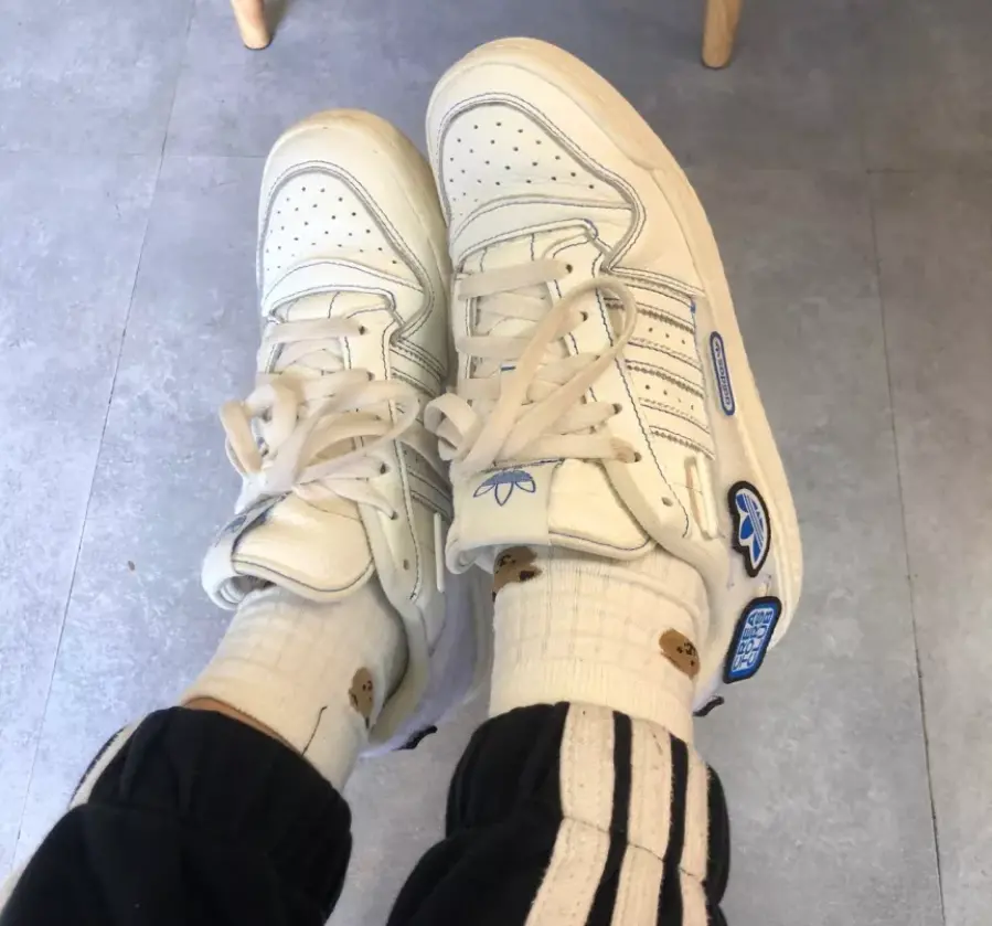 Giày Adidas Forum Low 'Off White Blue Bird' GX1018 - Ảnh 4