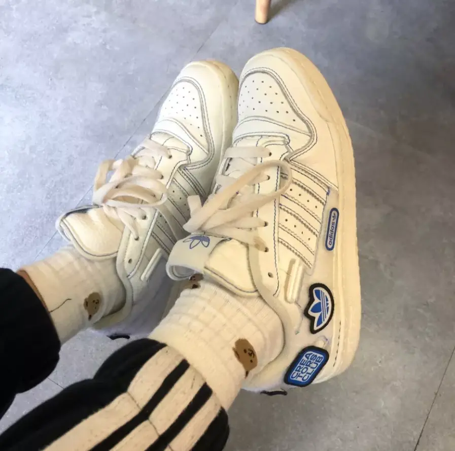 Giày Adidas Forum Low 'Off White Blue Bird' GX1018 - Ảnh 3