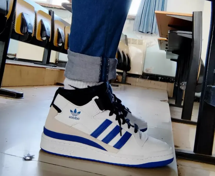 Giày Adidas Forum Mid 'White Royal Blue' FY6796 - Ảnh 4