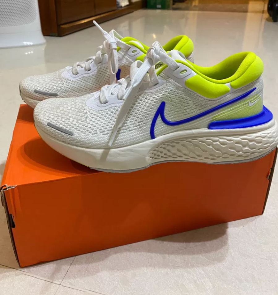 Giày Nike ZoomX Invincible Run Flyknit 'White Cyber Blue' CT2228-101 - Ảnh 4
