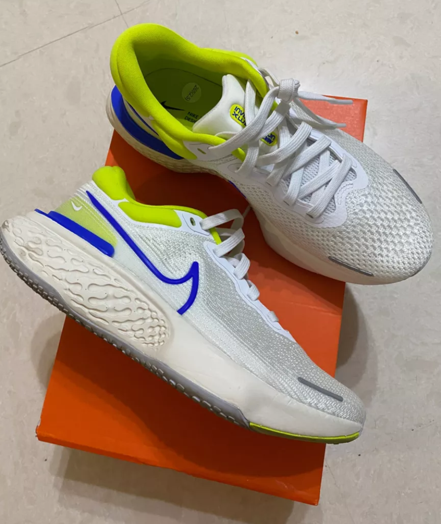 Giày Nike ZoomX Invincible Run Flyknit 'White Cyber Blue' CT2228-101 - Ảnh 3