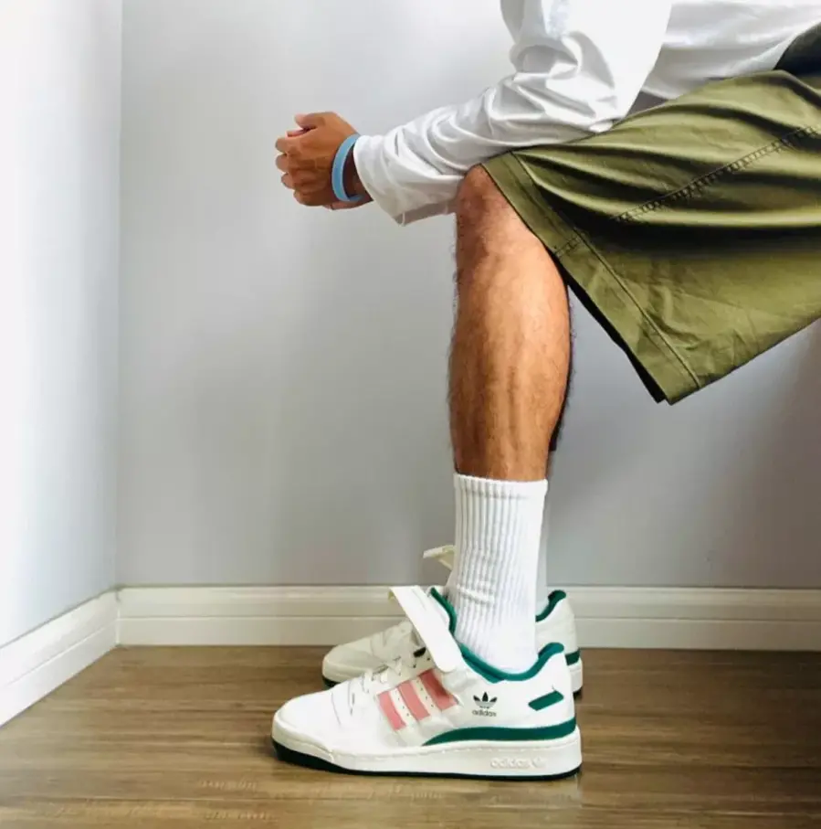 Giày Adidas Forum 84 Low 'Collegiate Green Glow Pink' H01671 - Ảnh 5