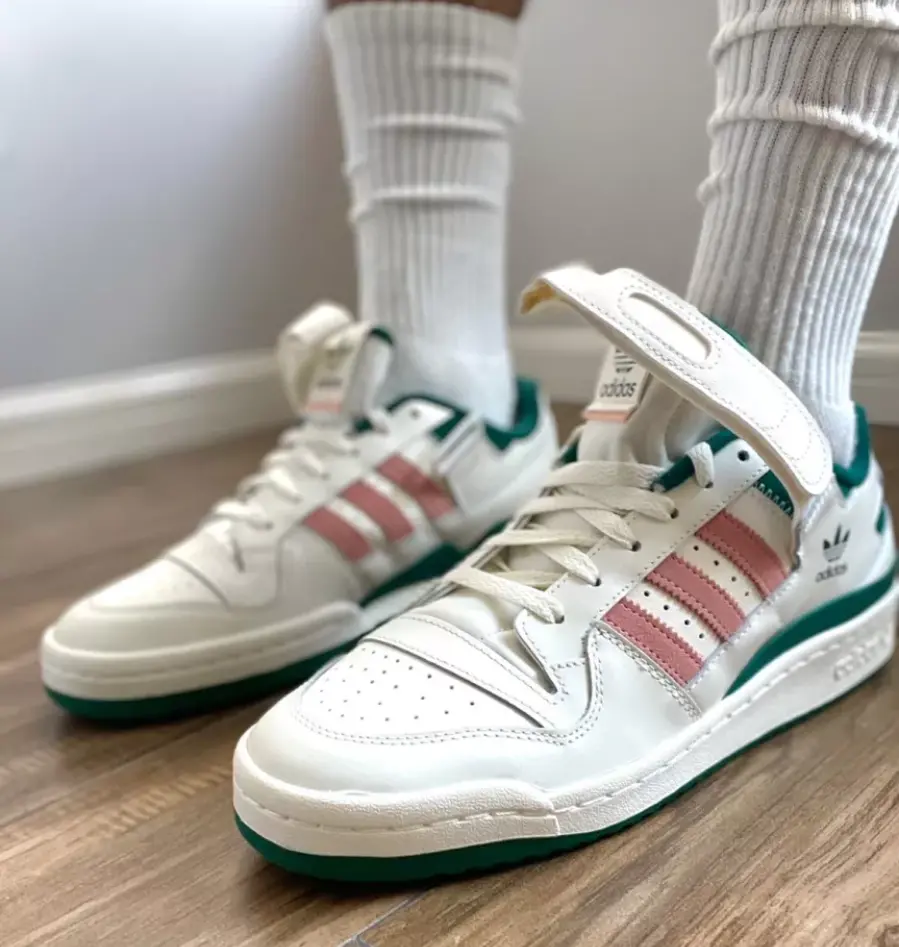 Giày Adidas Forum 84 Low 'Collegiate Green Glow Pink' H01671 - Ảnh 4