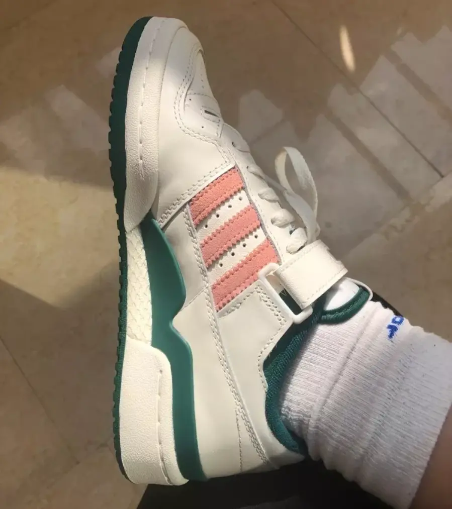 Giày Adidas Forum 84 Low 'Collegiate Green Glow Pink' H01671 - Ảnh 3