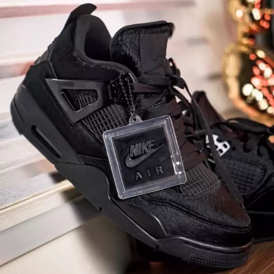 Giày Golf Nike Air Jordan 4 Golf 'Black Cat' CU9981-001 - Ảnh 4