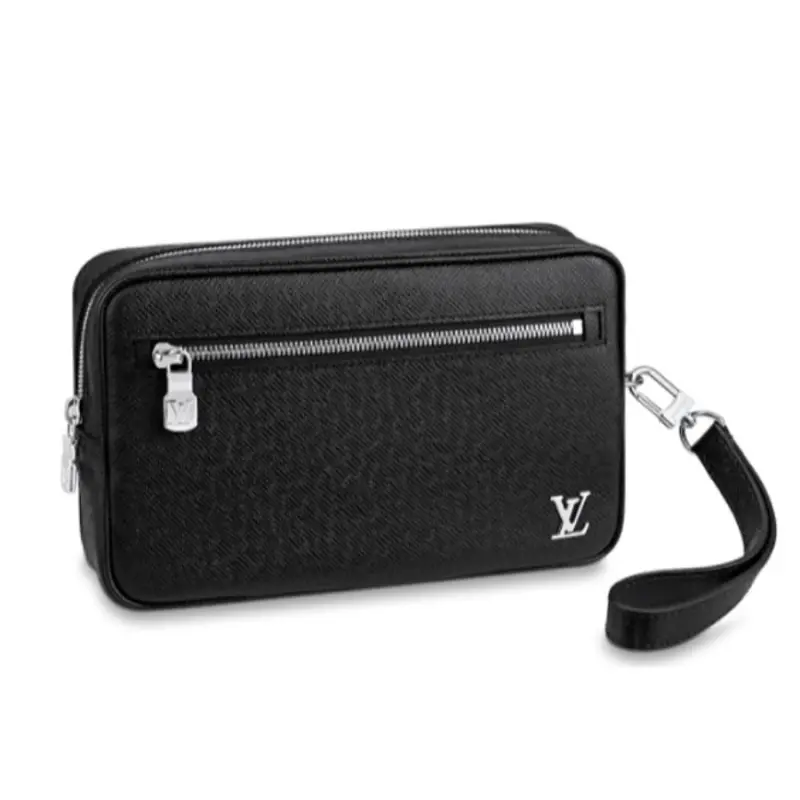 Túi Louis Vuitton Pochette Kasai Taiga 'Black' M30441