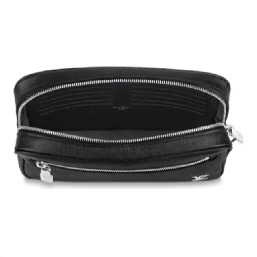 Túi Louis Vuitton Pochette Kasai Taiga 'Black' M30441 - Ảnh 5