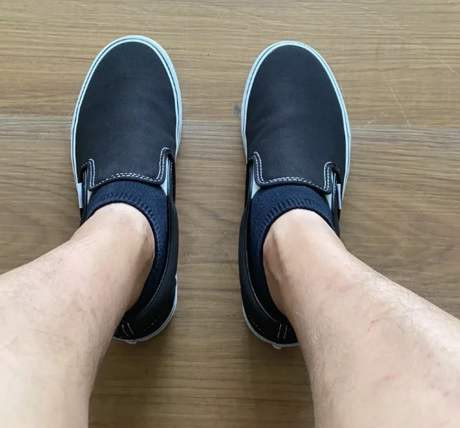 Giày Vans Classic Slip-On 'Black White' VN000EYEBLK - Ảnh 2