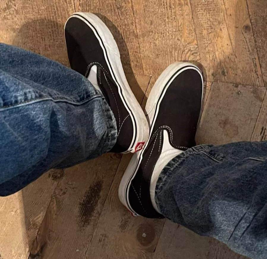 Giày Vans Classic Slip-On 'Black White' VN000EYEBLK - Ảnh 3