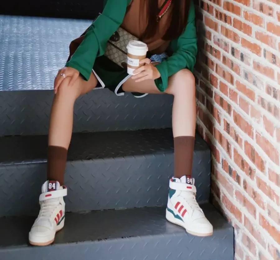 Alternative view of Giày Adidas Forum 84 High Collegiate 'Green Red' GX9055