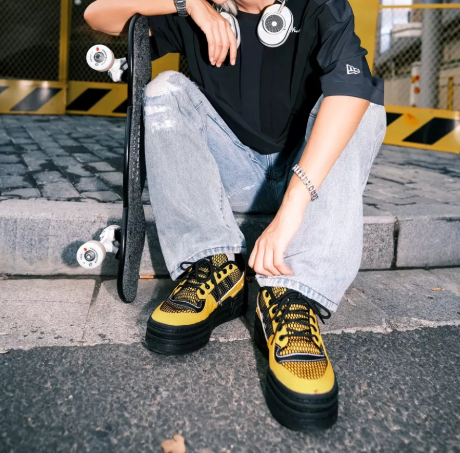 Giày Adidas Triple Platforum Low 'Yellow and Black' GY9608 - Ảnh 4