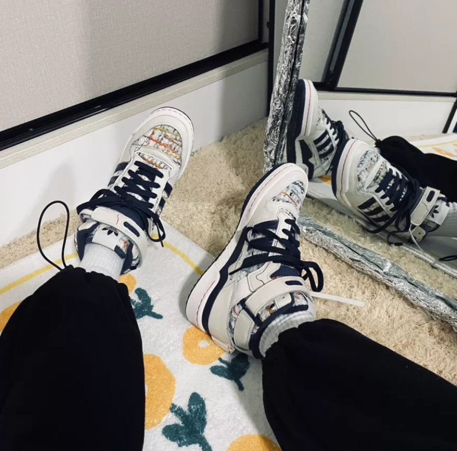 Giày Adidas Forum Mid 'White Navy' GX3958 - Ảnh 4