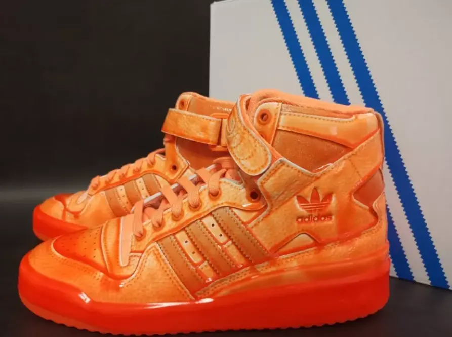 Giày Adidas Jeremy Scott x Forum High 'Dipped Signal Orange' Q46124 - Ảnh 5