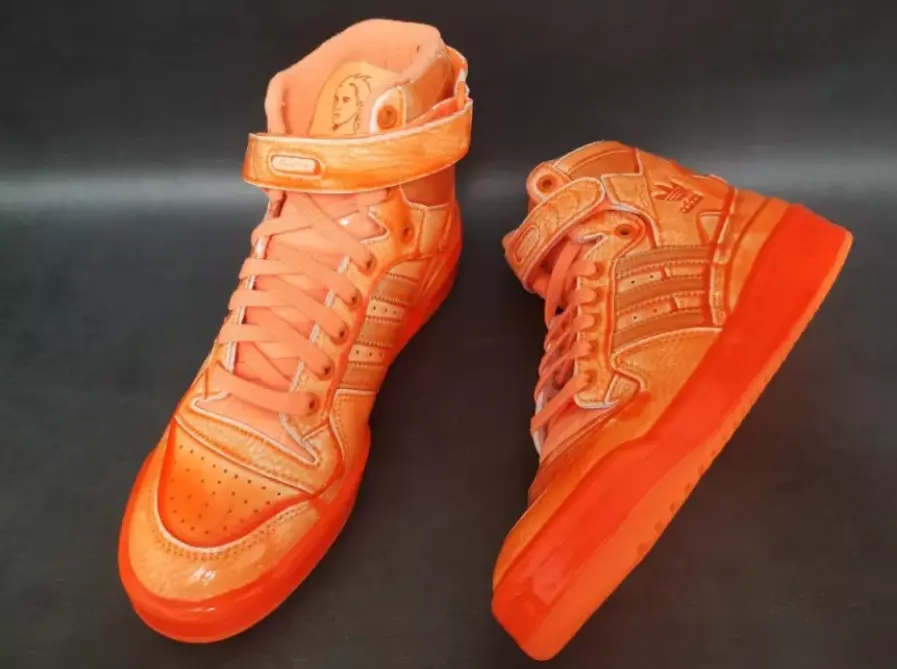 Giày Adidas Jeremy Scott x Forum High 'Dipped Signal Orange' Q46124 - Ảnh 3