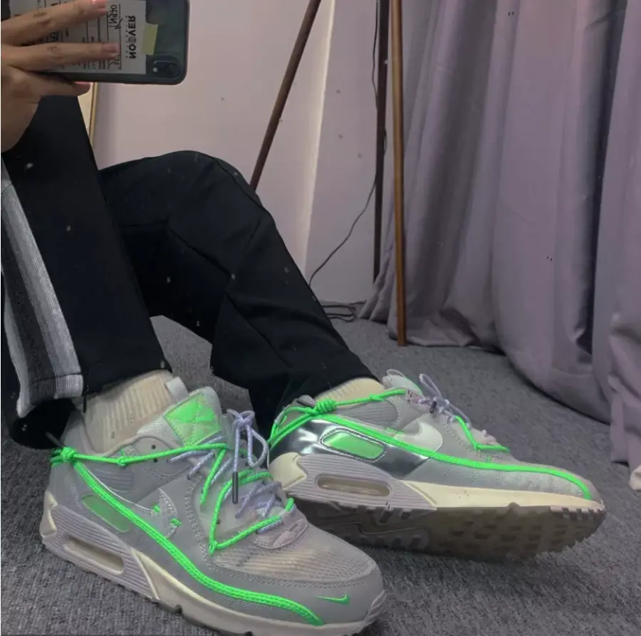 Giày Nike Air Max 90 'Sail Neon Green' CZ9078-010 - Ảnh 4