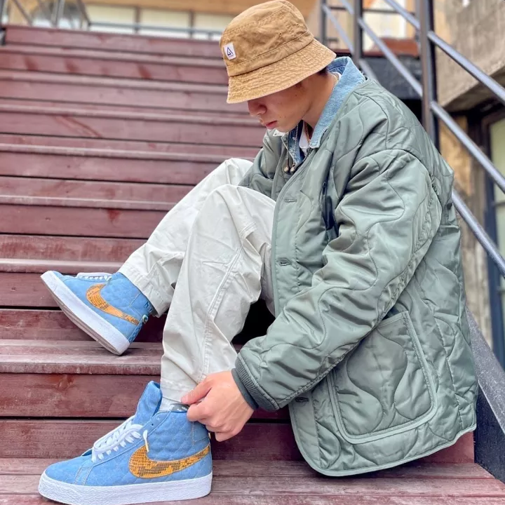 Giày Nike Supreme x Zoom Blazer Mid QS SB 'Denim' DX8421-400 - Ảnh 6