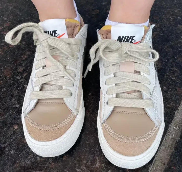 Giày Nike Blazer Low 77 Jumbo 'Sand Drift Medium Olive' DQ1470-105 - Ảnh 9