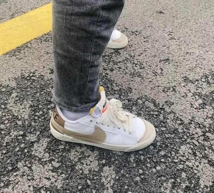 Giày Nike Blazer Low 77 Jumbo 'Khaki Hazel Rush' DZ2772-121 - Ảnh 11