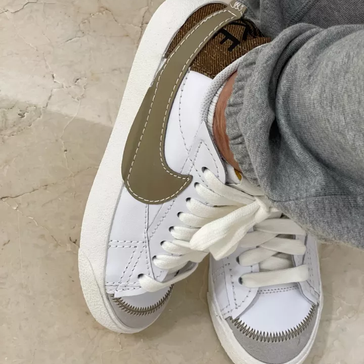 Giày Nike Blazer Low 77 Jumbo 'Khaki Hazel Rush' DZ2772-121 - Ảnh 6