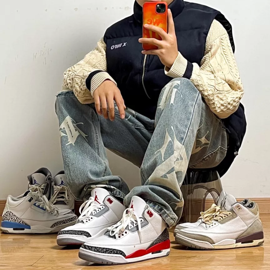 Giày Nike Air Jordan 3 Retro GS 'Fire Red' DM0967-160 - Ảnh 3