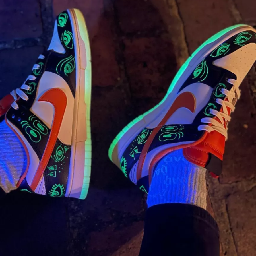 Giày Nike Dunk Low PRM GS 'Halloween' DO3806-100 - Ảnh 4