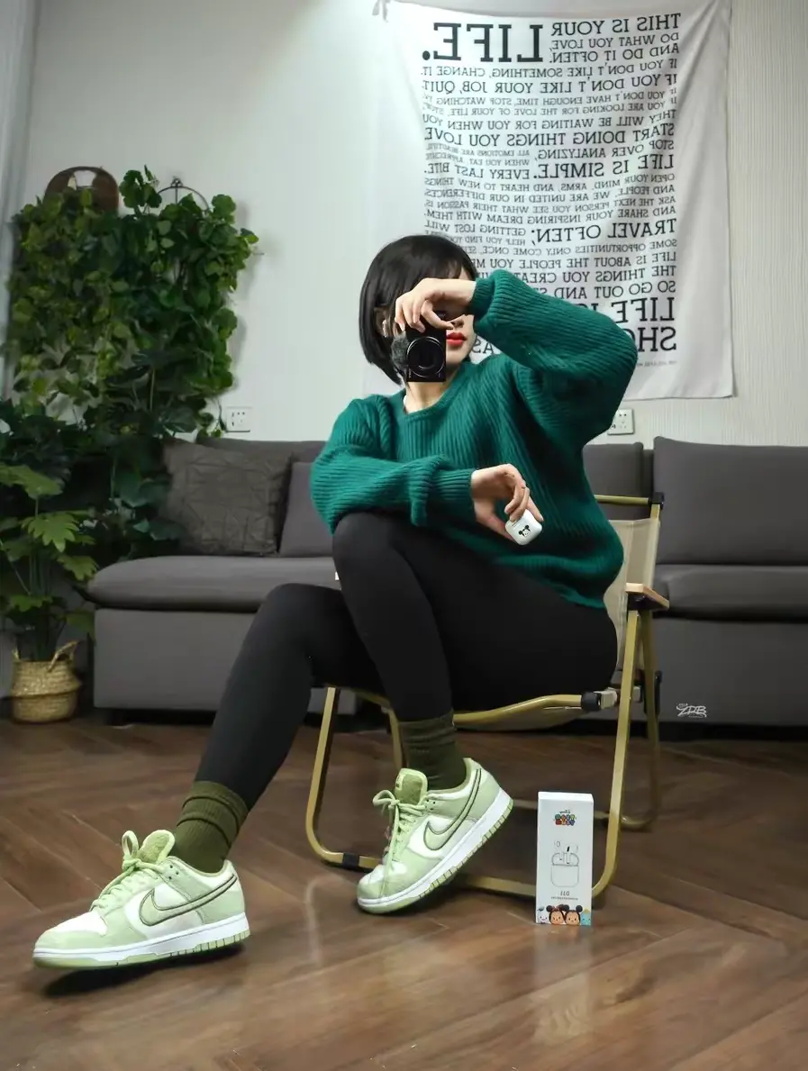 Giày Nike Dunk Low SE Fleece Pack ‘Honeydew’ DQ7579-300 - Ảnh 7