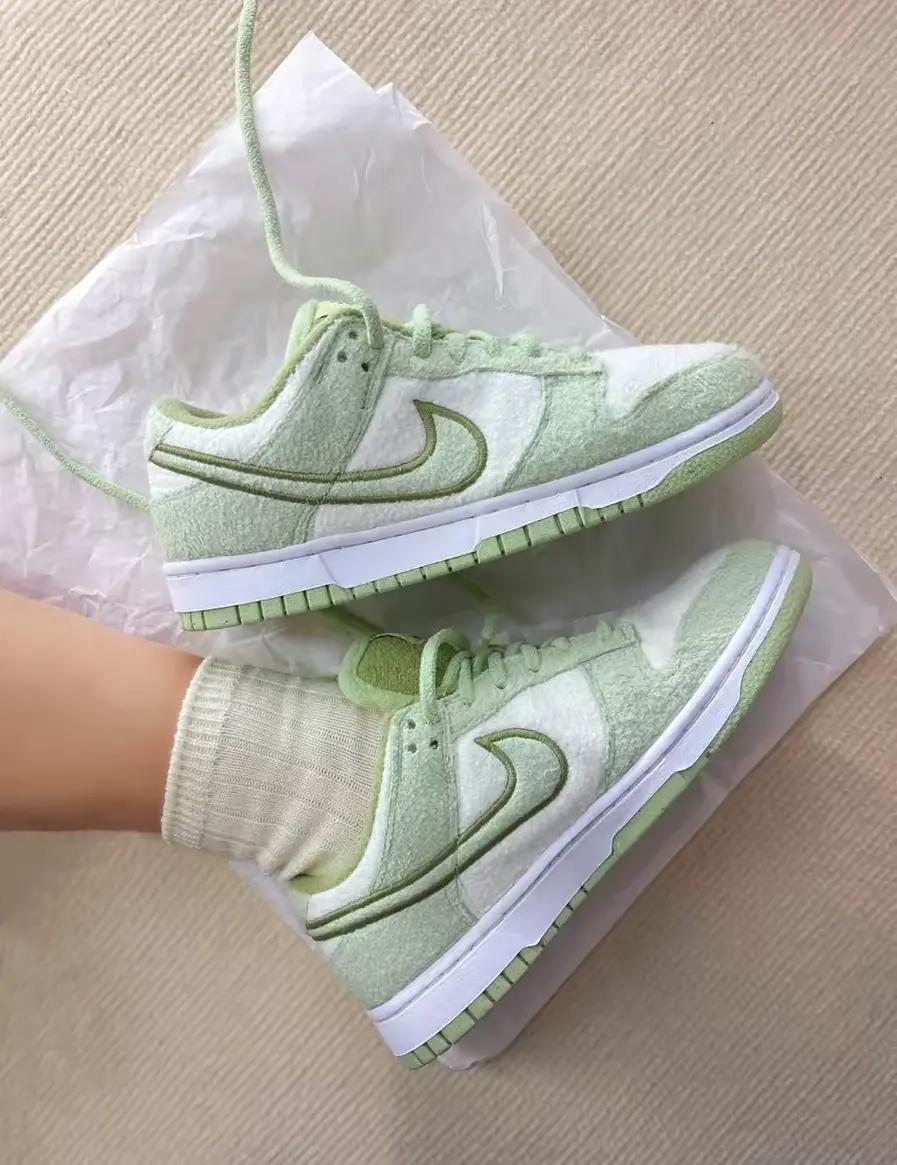 Giày Nike Dunk Low SE Fleece Pack ‘Honeydew’ DQ7579-300 - Ảnh 4
