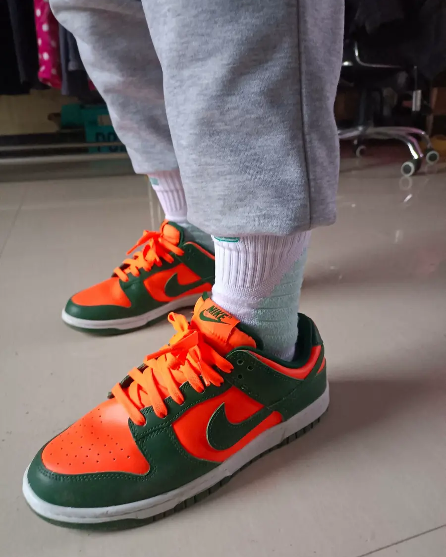 Giày Nike Dunk Low Retro 'Miami Hurricanes' DD1391-300 - Ảnh 4
