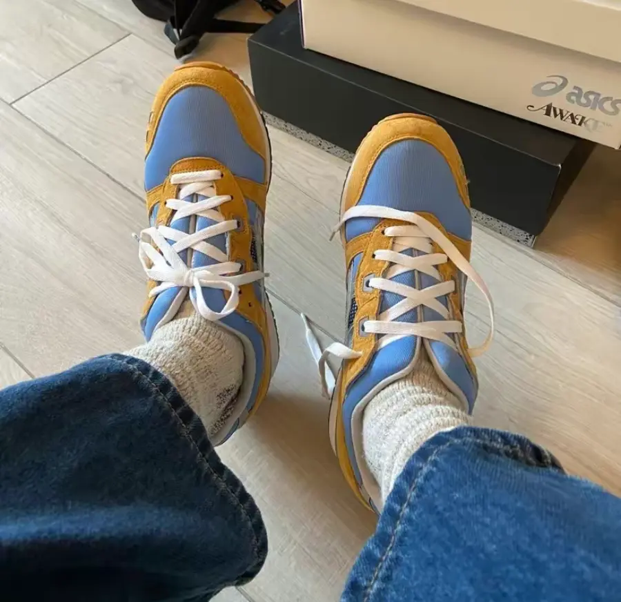 Giày Asics x Awake NY Gel-Lyte III 'Della Robbia Blue' 1201A568-400 - Ảnh 4