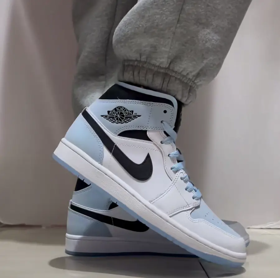 Giày Nike Air Jordan 1 Mid 'Ice Blue' DV1308-104 - Ảnh 5