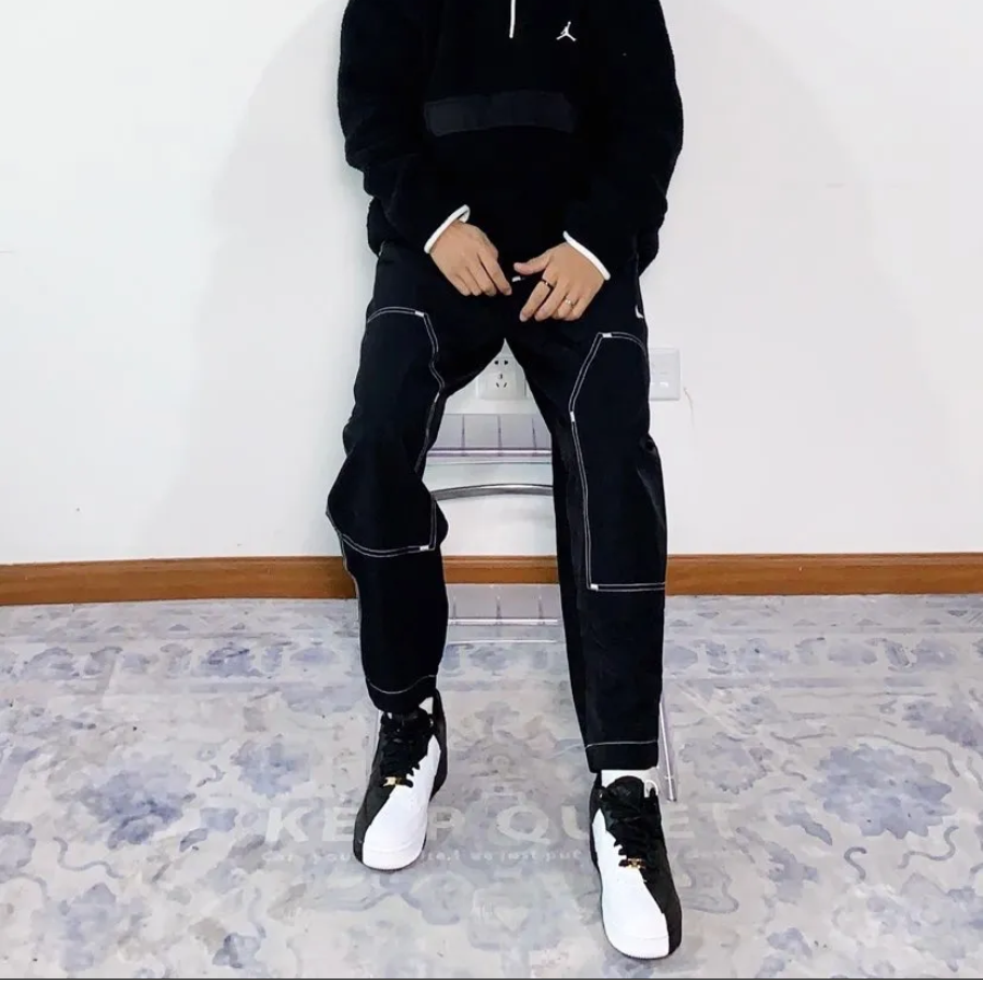 Giày Nike Air Force 1 Low 40th Anniversary Split Black White DX6034-001 - Ảnh 3